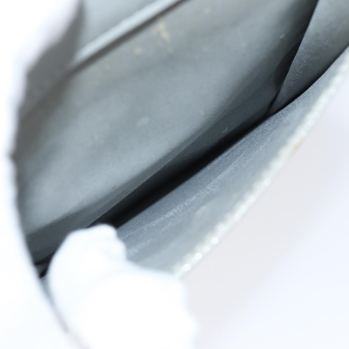 LOUIS VUITTON Monogram Vernis Motto Accessory Pouch Gris M91030 LV Auth 75041