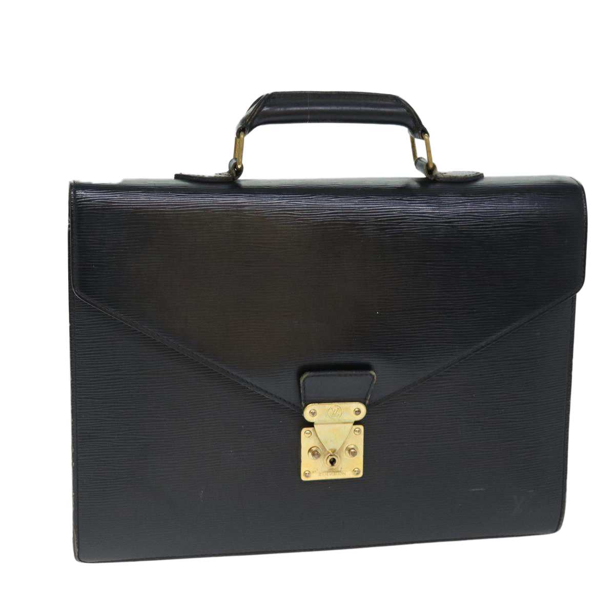 LOUIS VUITTON Epi Serviette Conseiller Briefcase Black M54422 LV Auth 75093