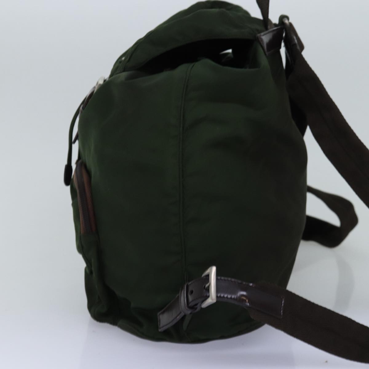 PRADA Backpack Nylon Khaki Auth 75122