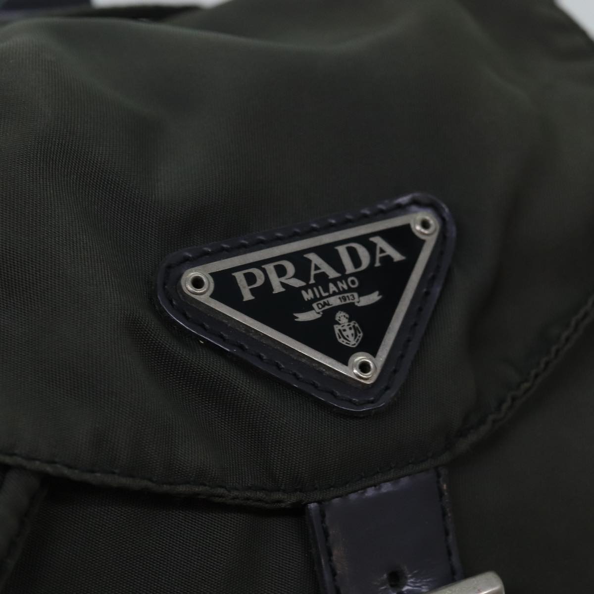 PRADA Backpack Nylon Khaki Auth 75124