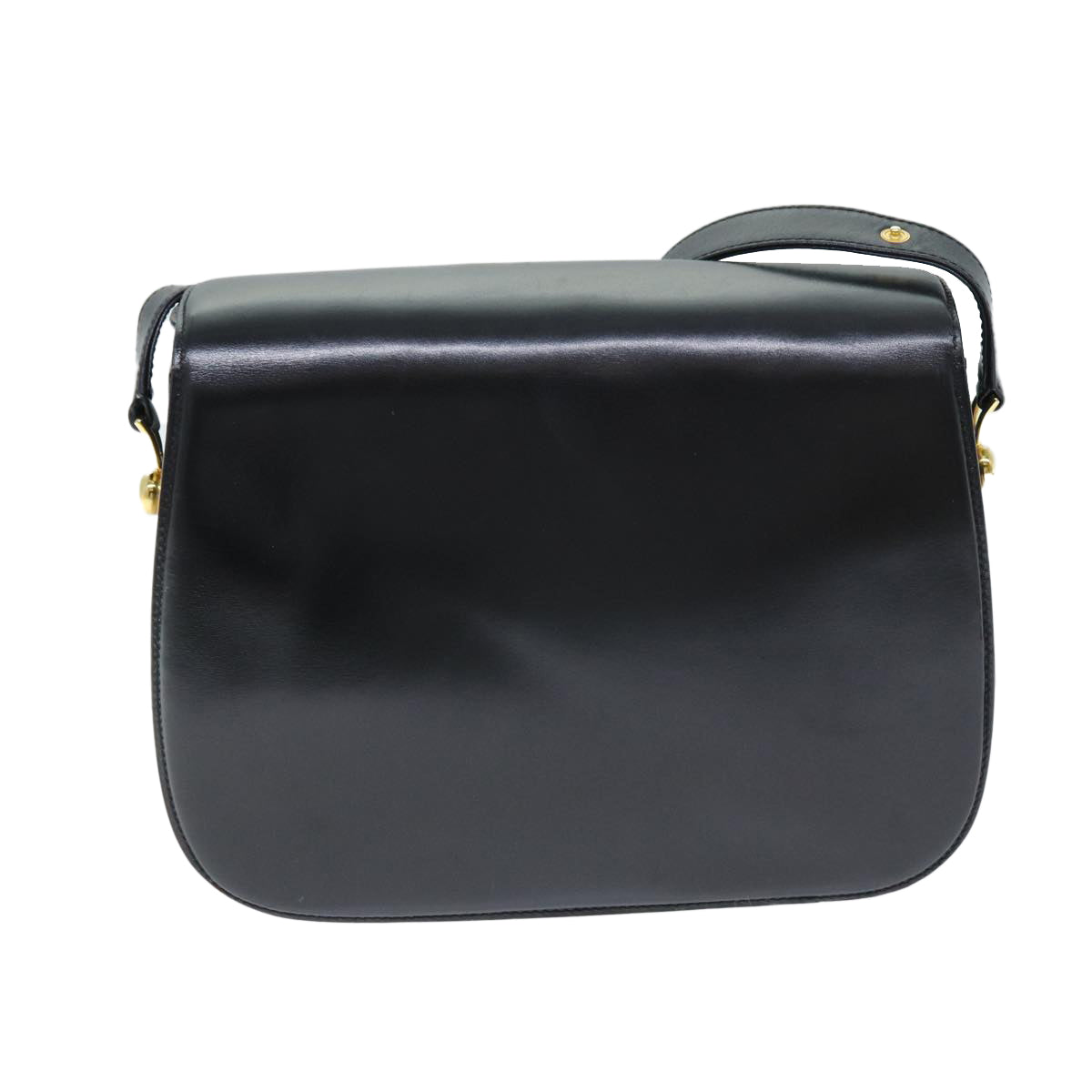 BALLY Shoulder Bag Leather Black Auth 75138