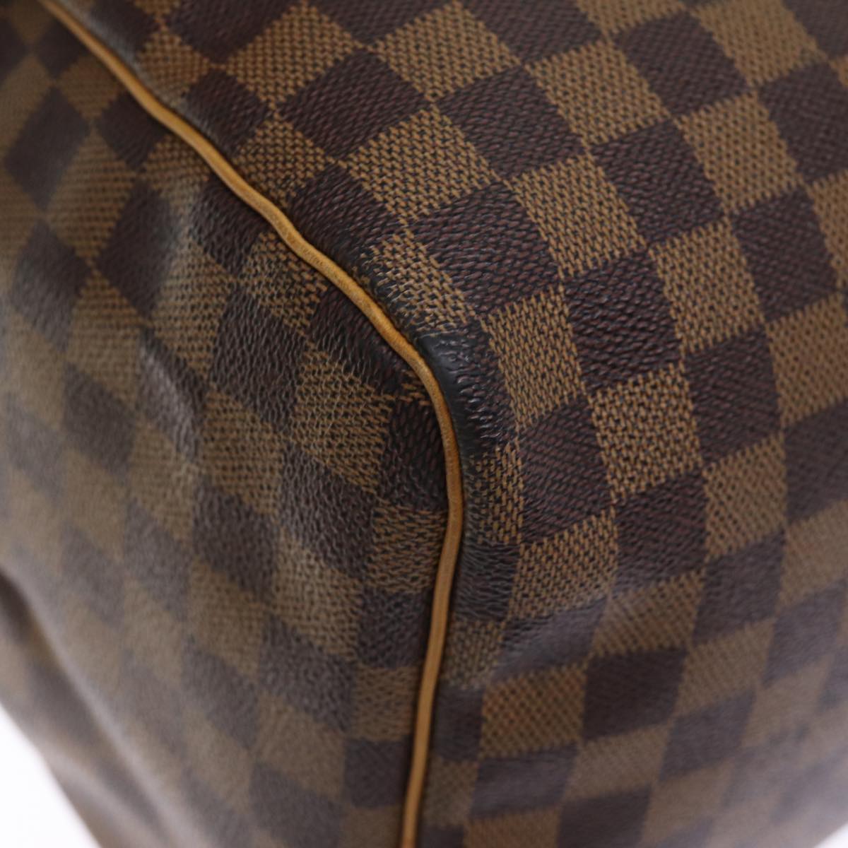 LOUIS VUITTON Damier Ebene Keepall 45 Boston Bag LV Auth 75198AV