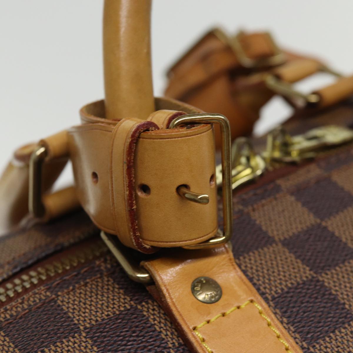 LOUIS VUITTON Damier Ebene Keepall 45 Boston Bag LV Auth 75198AV