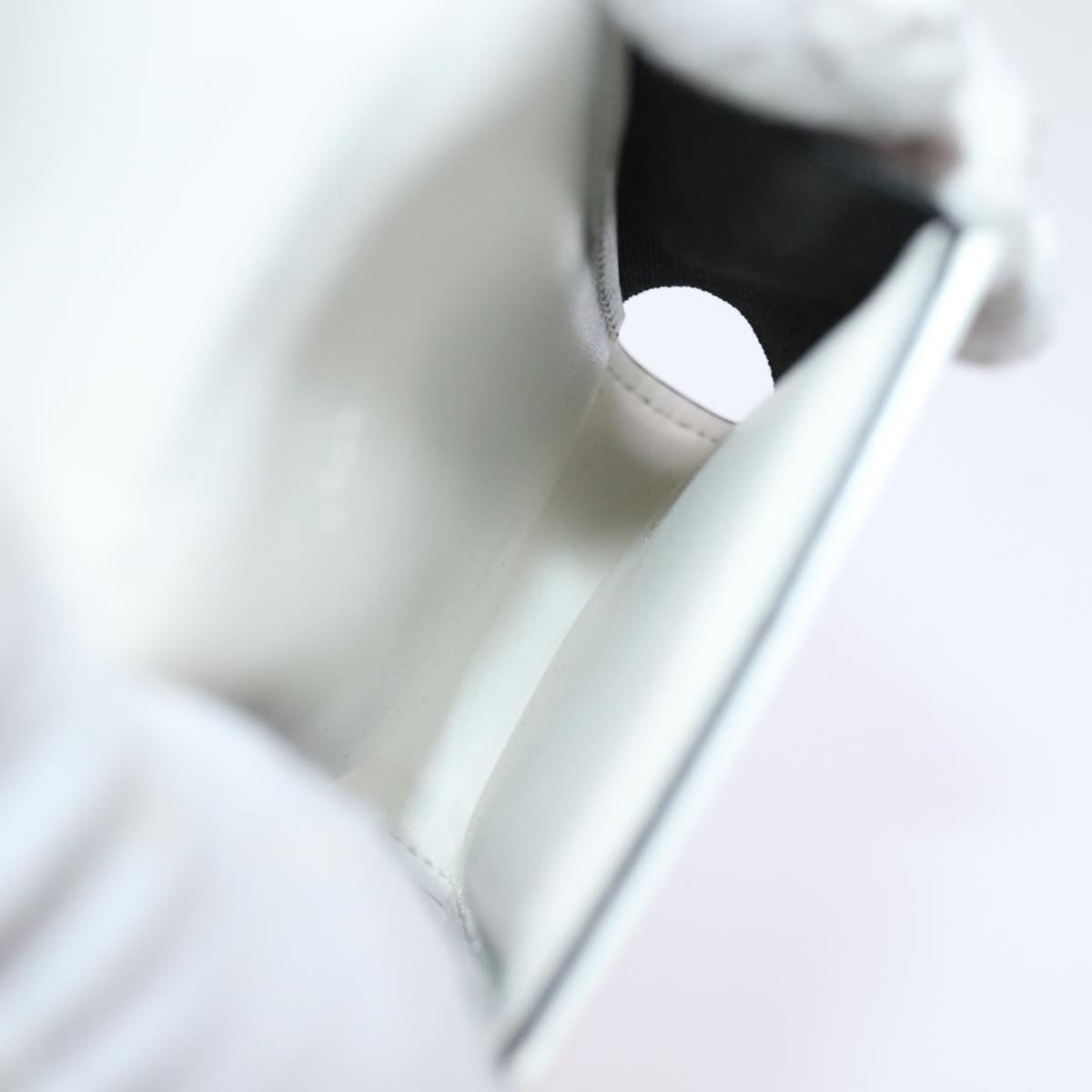 PRADA Cell Phone Case Patent leather White Auth 75214V