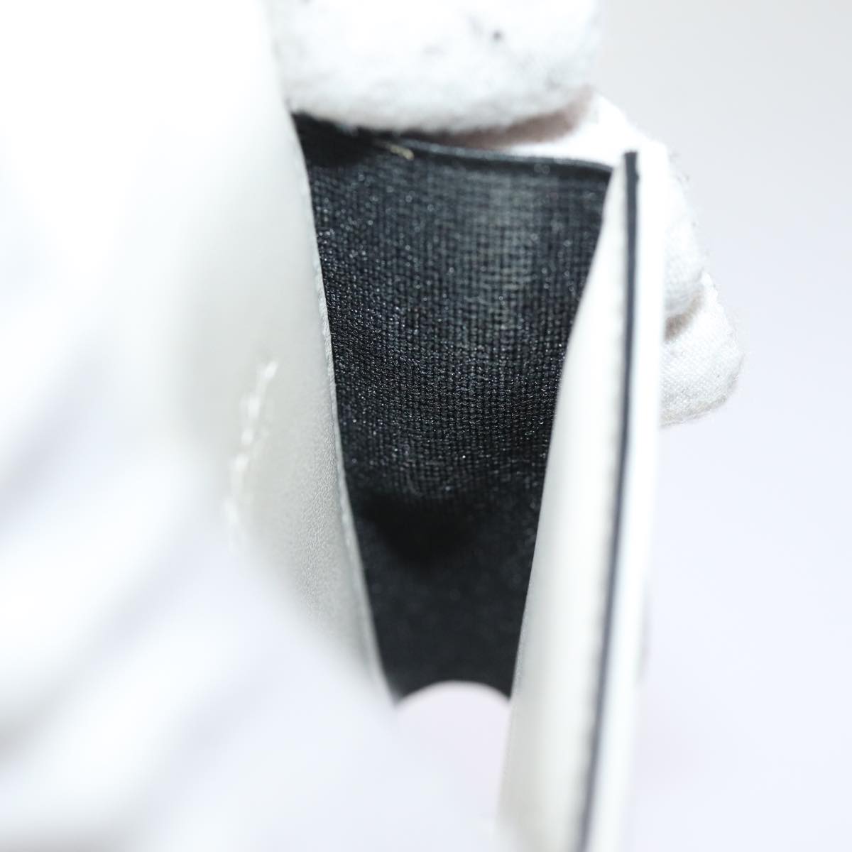 PRADA Cell Phone Case Patent leather White Auth 75214V