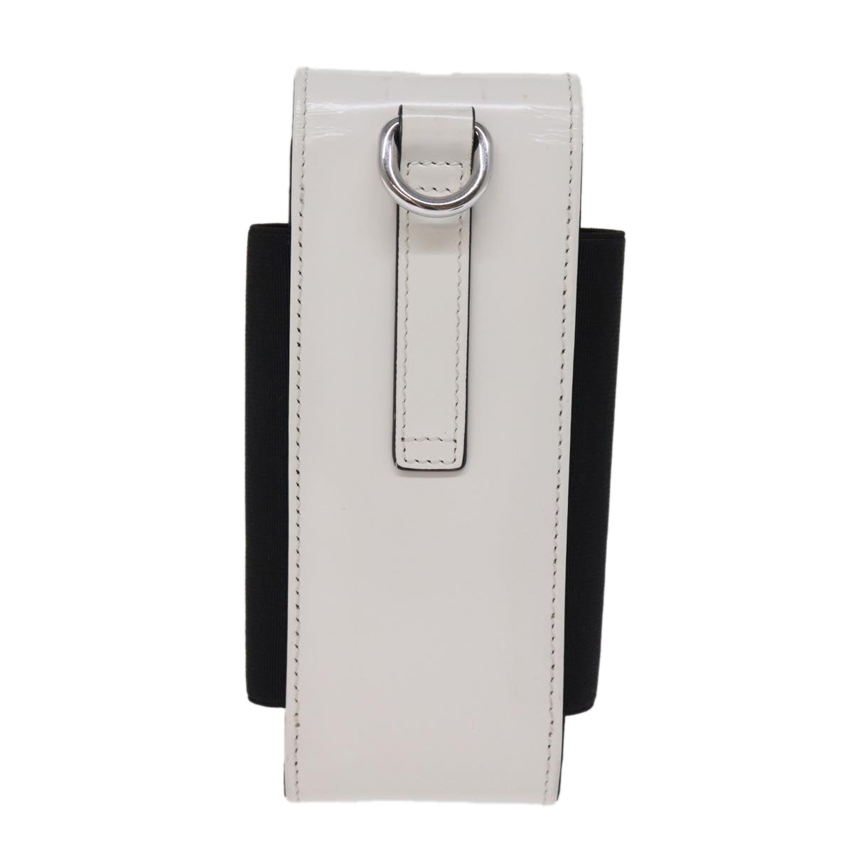 PRADA Cell Phone Case Patent leather White Auth 75214V