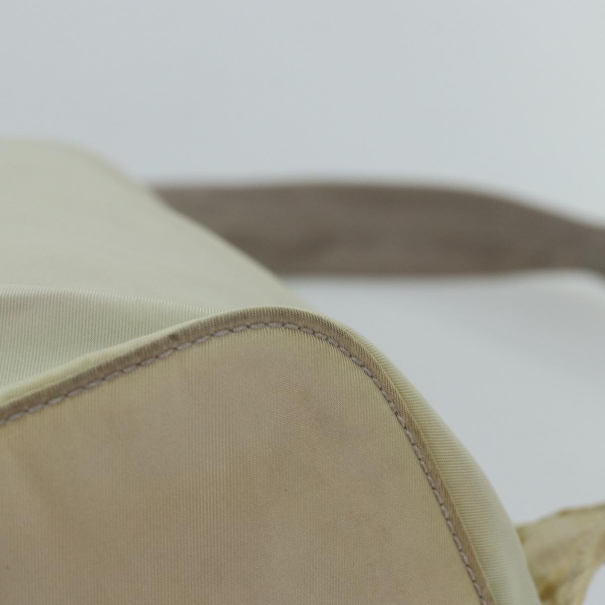 PRADA Backpack Nylon Cream Auth 75231