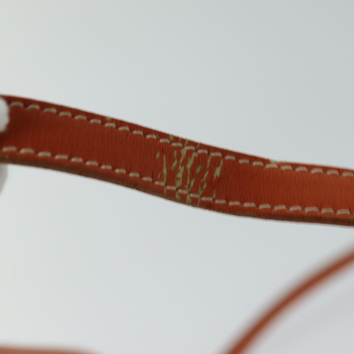 PRADA Tote Bag Nylon Beige Orange Auth 75334