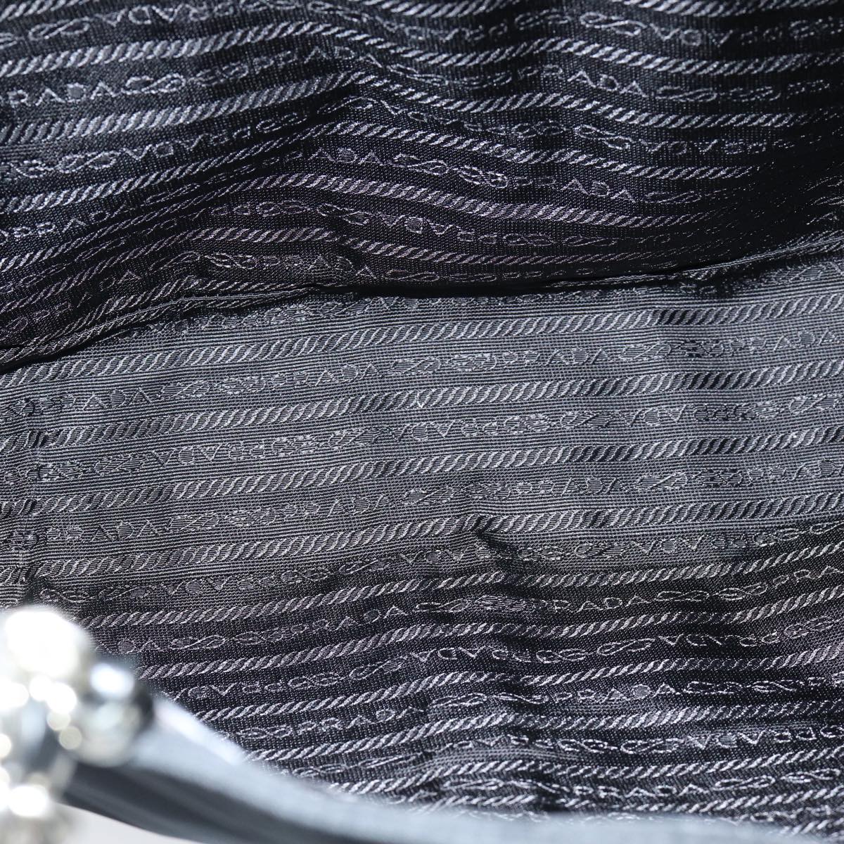 PRADA Tote Bag Nylon Black Auth 75367
