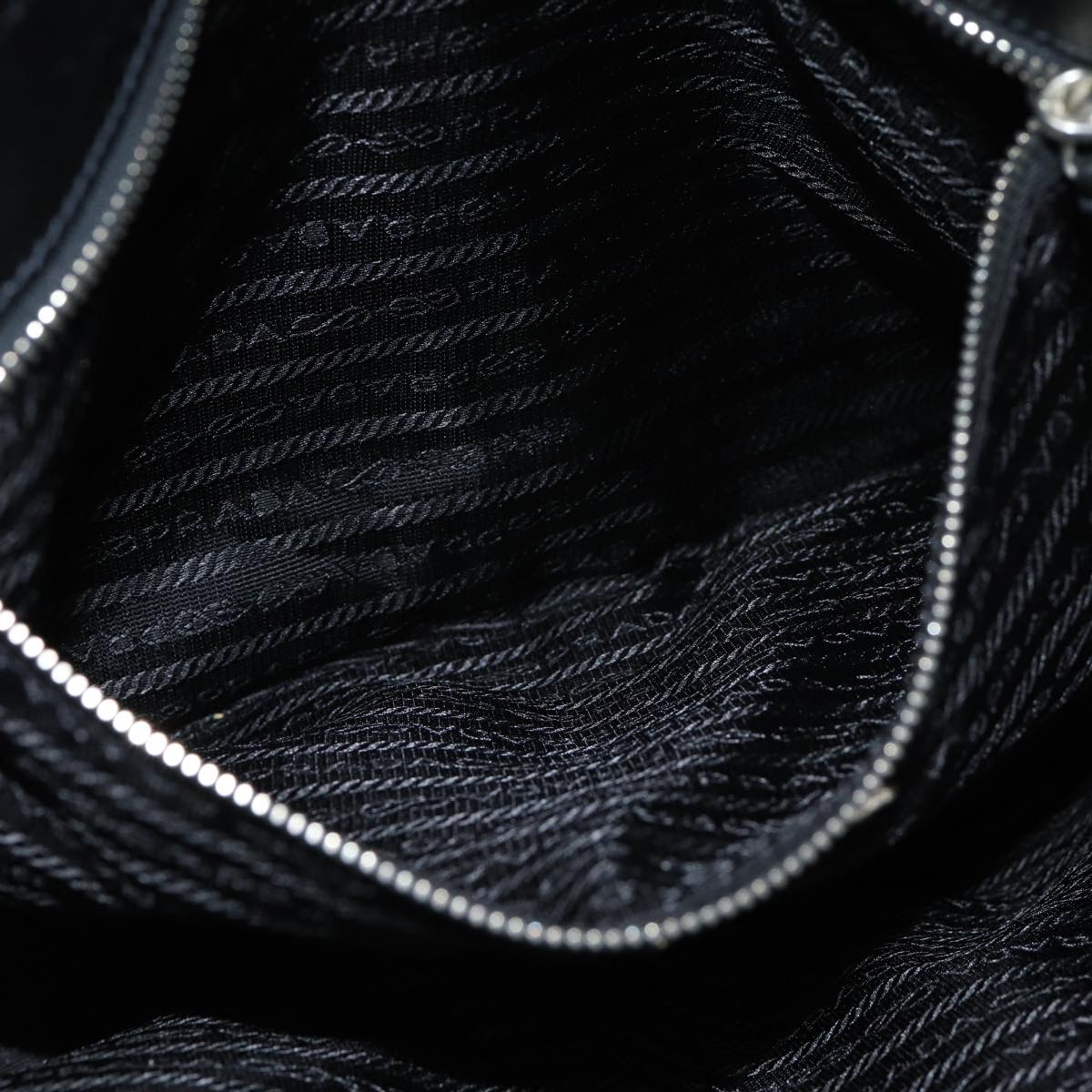 PRADA Tote Bag Nylon Black Auth 75367