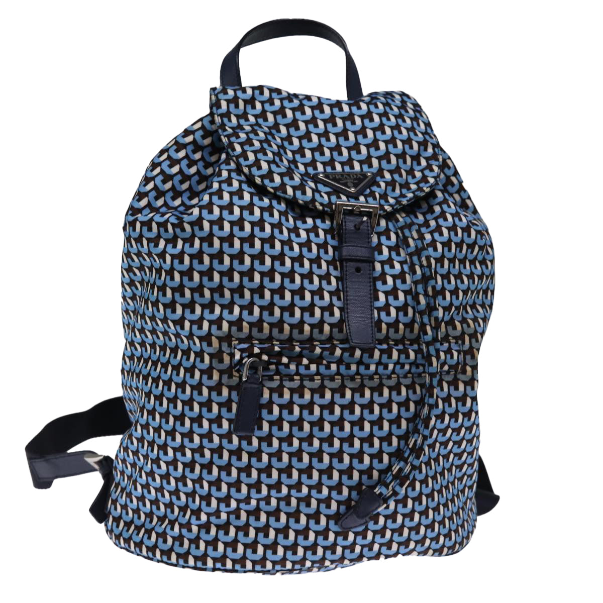 PRADA Backpack Nylon Blue Auth 75370