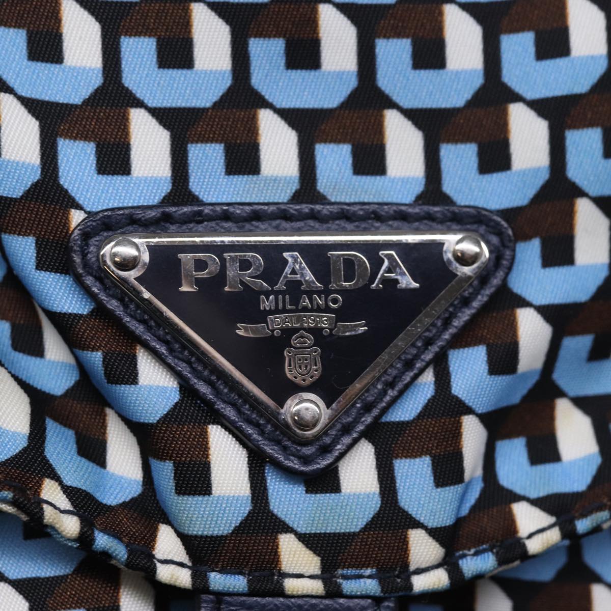 PRADA Backpack Nylon Blue Auth 75370