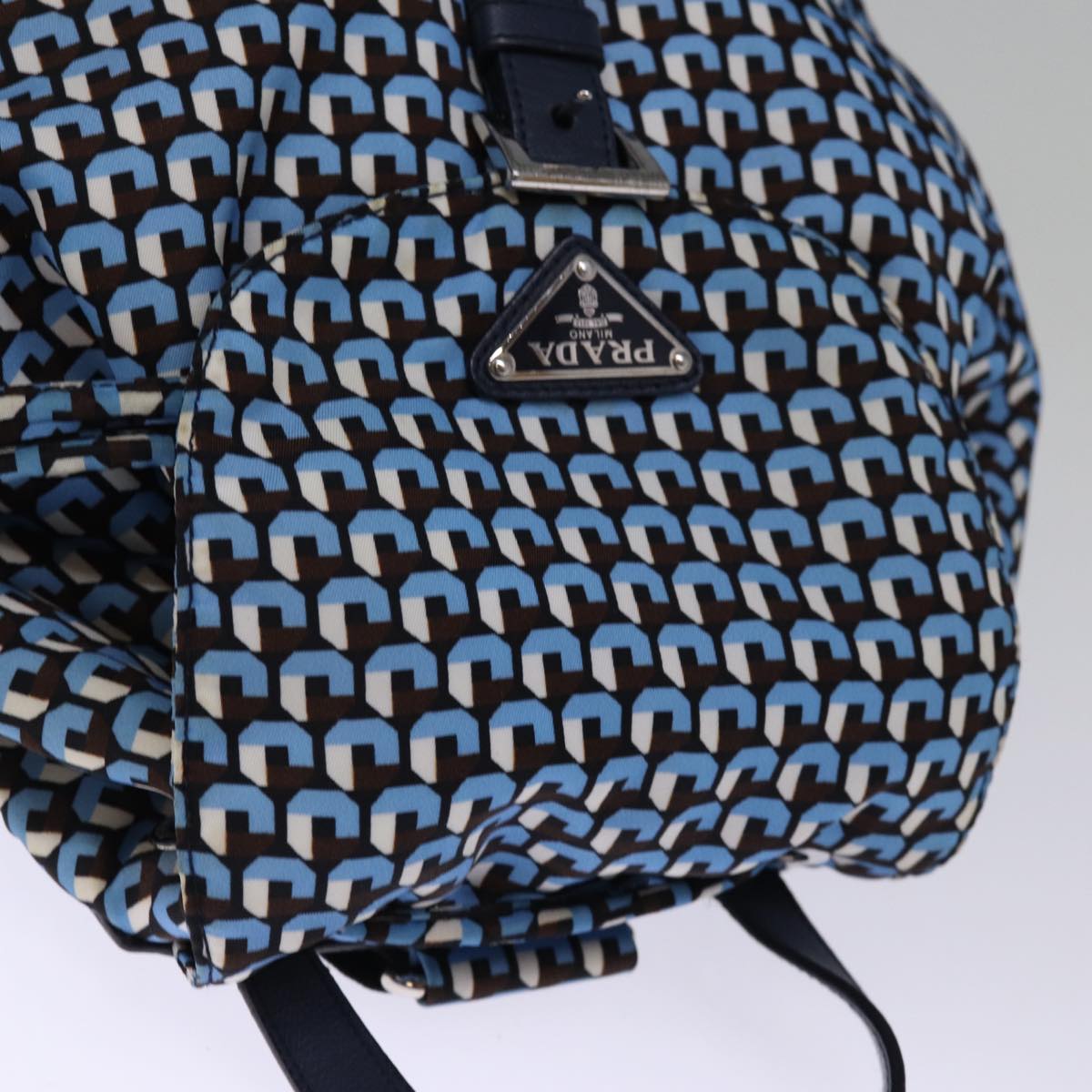 PRADA Backpack Nylon Blue Auth 75370