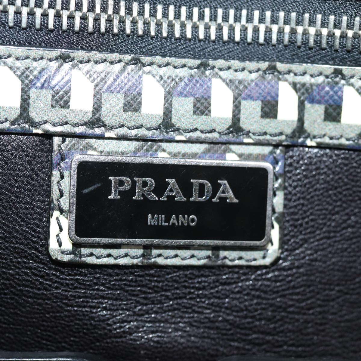 PRADA Tote Bag Safiano leather 2way Black Auth 75371