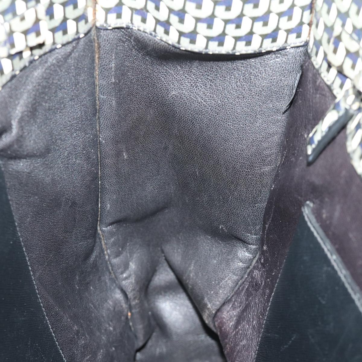 PRADA Tote Bag Safiano leather 2way Black Auth 75371