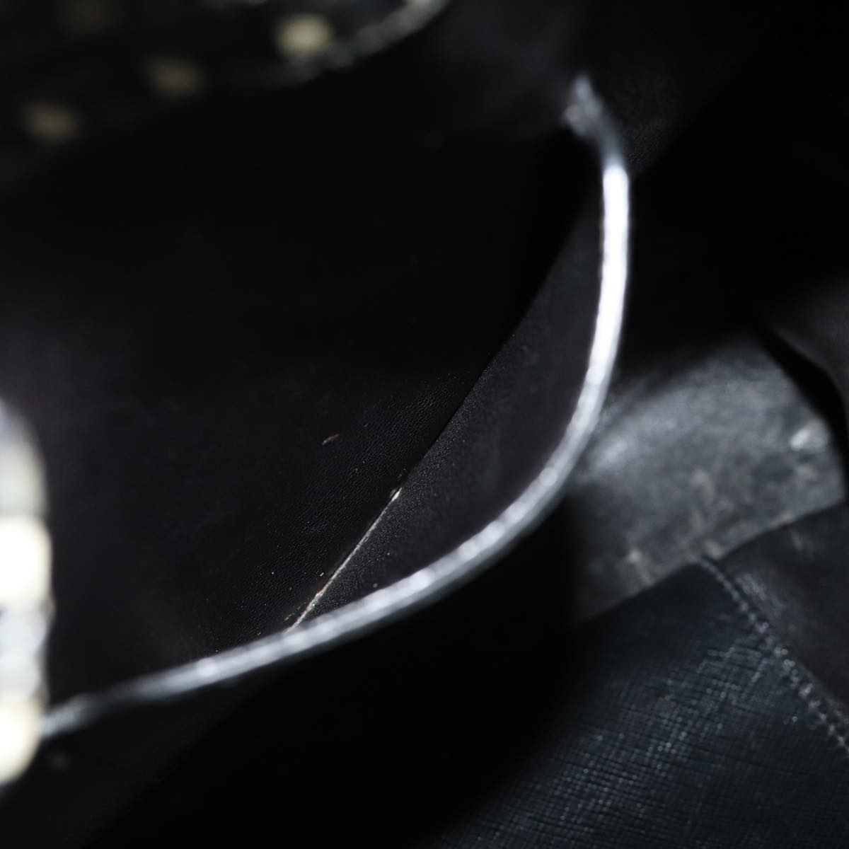 PRADA Tote Bag Safiano leather 2way Black Auth 75371