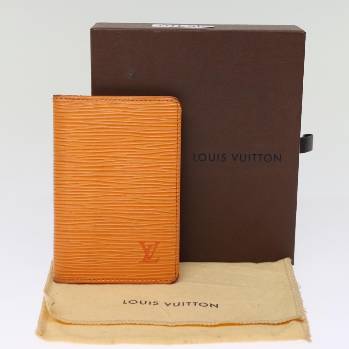 LOUIS VUITTON Epi Organizer Dupoch Card Case Mandarin M6358H LV Auth 75410