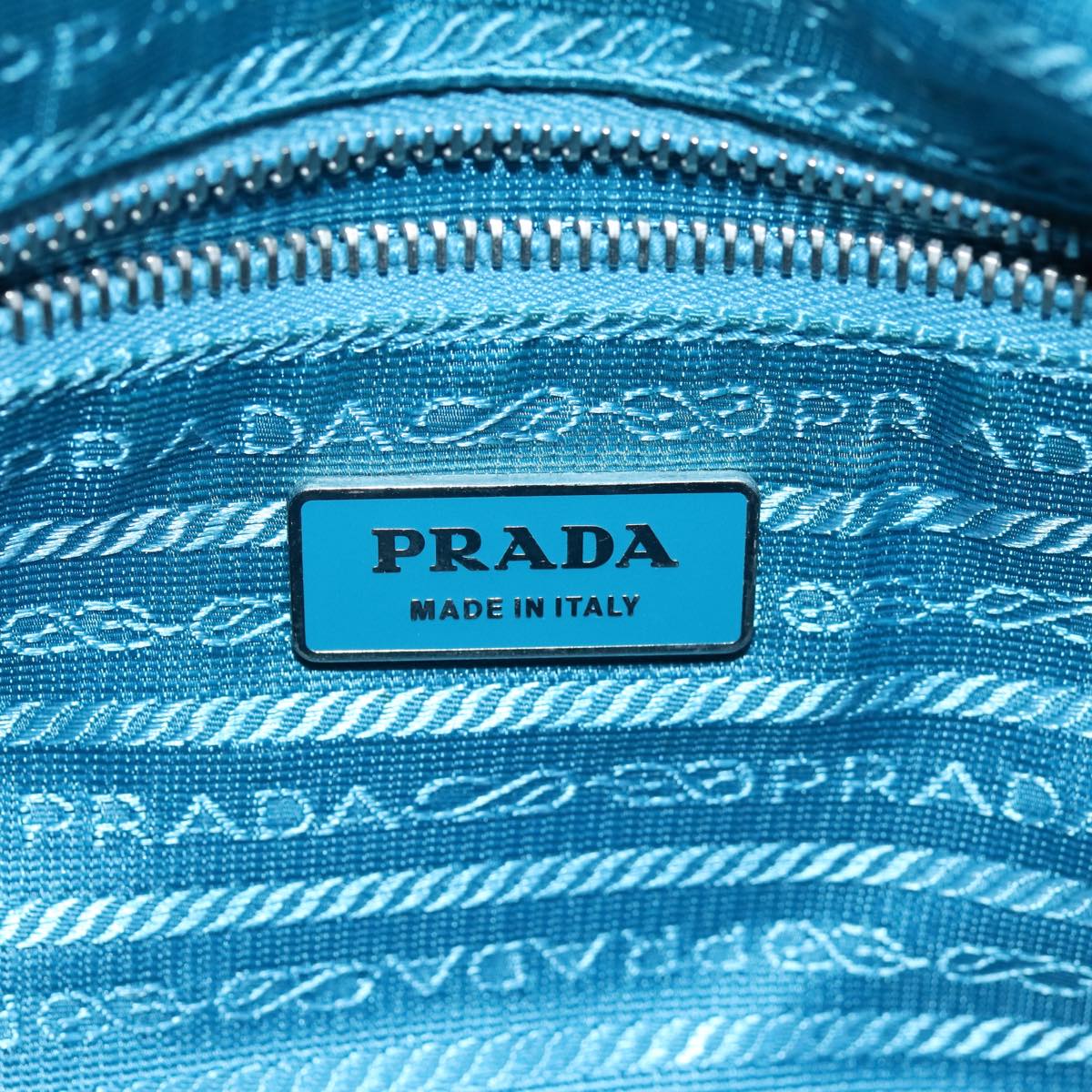 PRADA Shoulder Bag Nylon Light Blue Auth 75426V