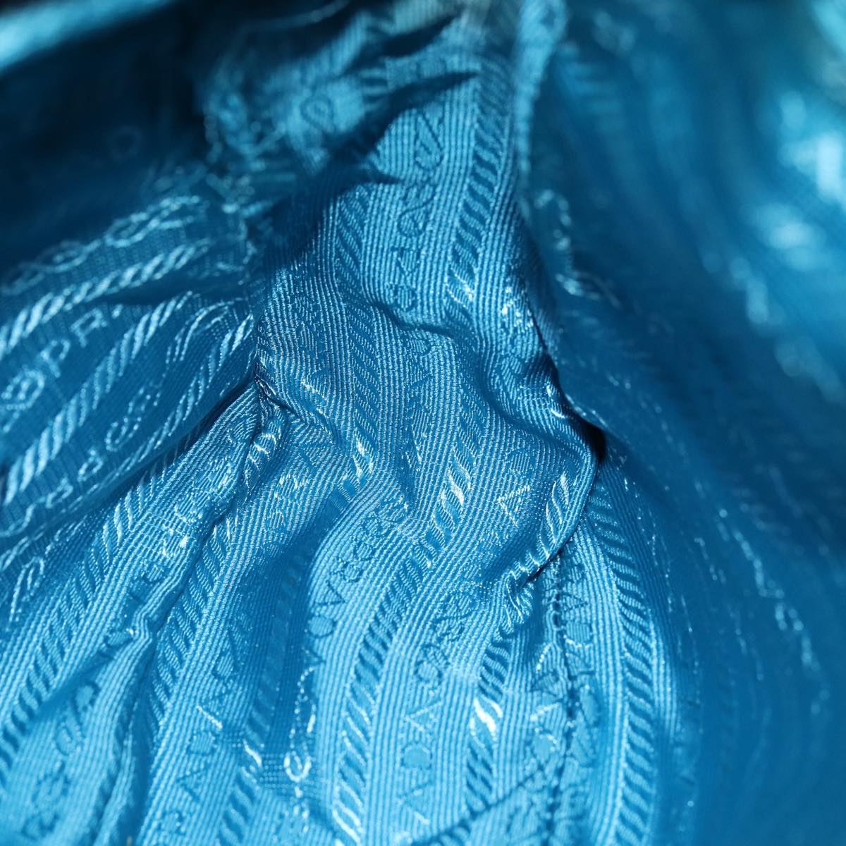 PRADA Shoulder Bag Nylon Light Blue Auth 75426V