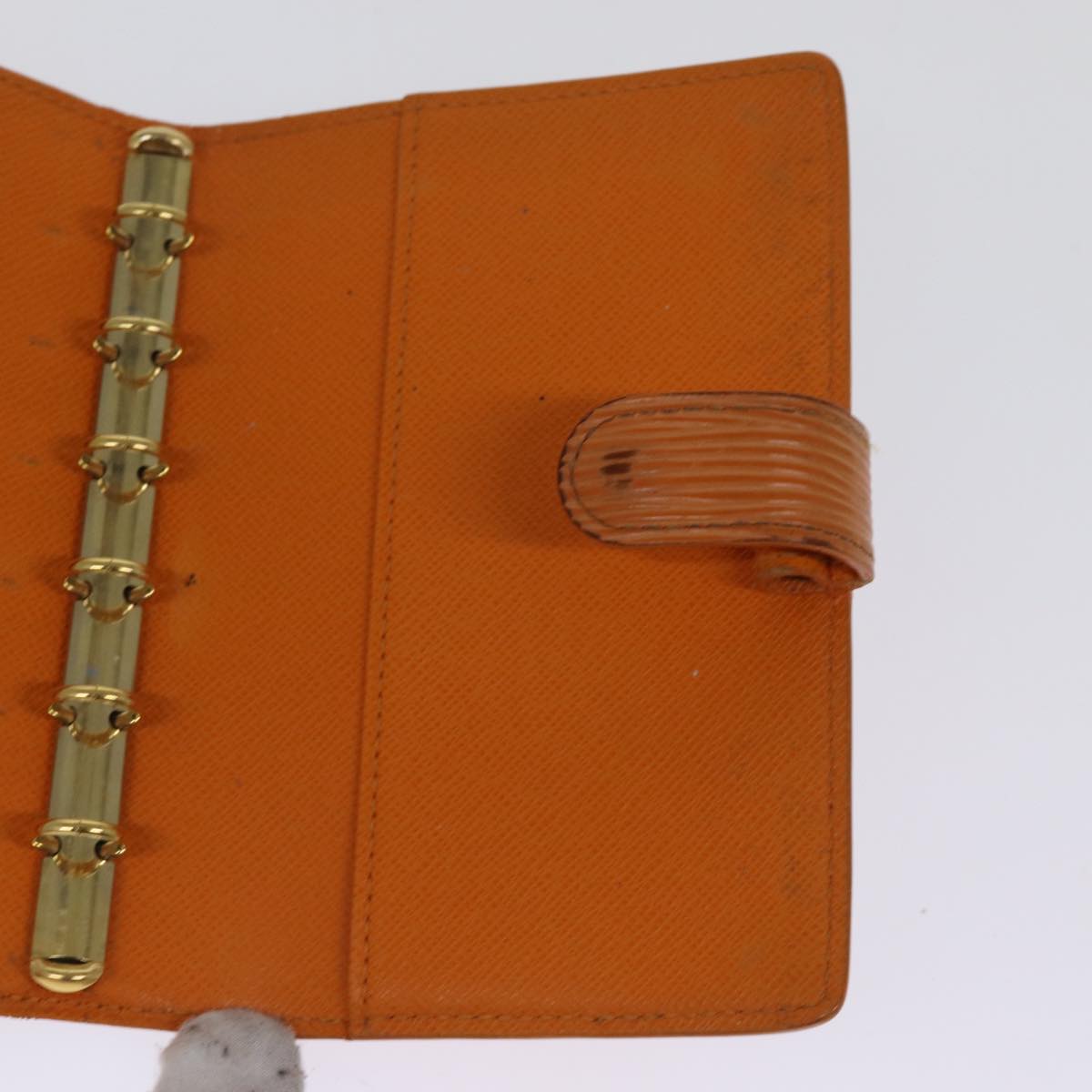 LOUIS VUITTON Epi Agenda PM Day Planner Cover Orange Mandarin R2005H Auth 75445A
