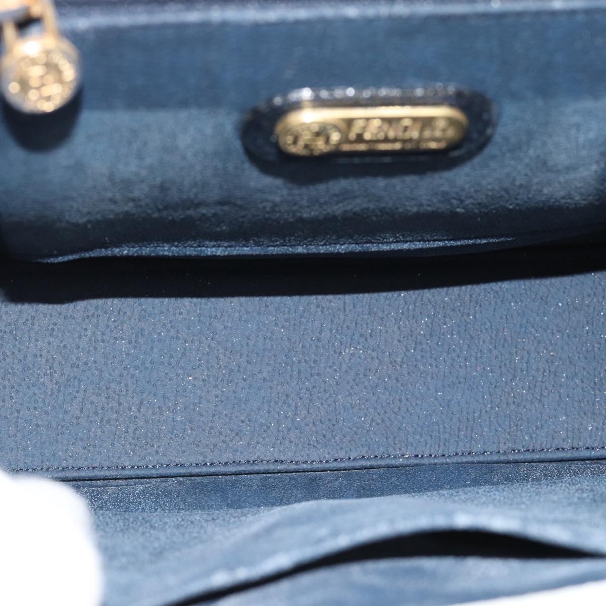 FENDI Hand Bag Leather White Auth 75458