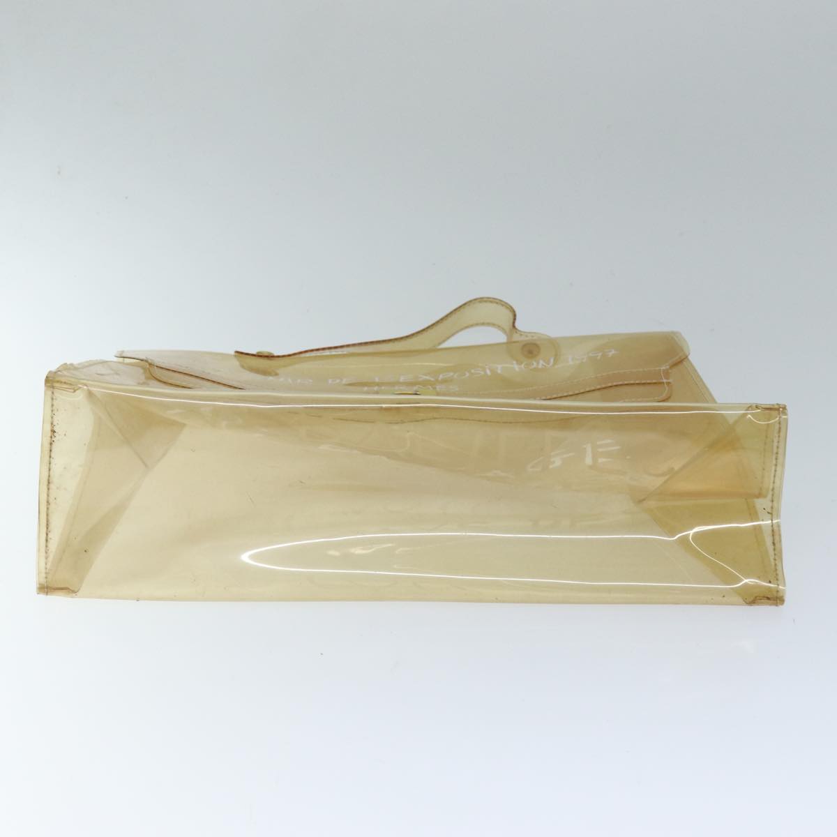 HERMES Vinyl Kelly Hand Bag Vinyl Clear Auth 75613