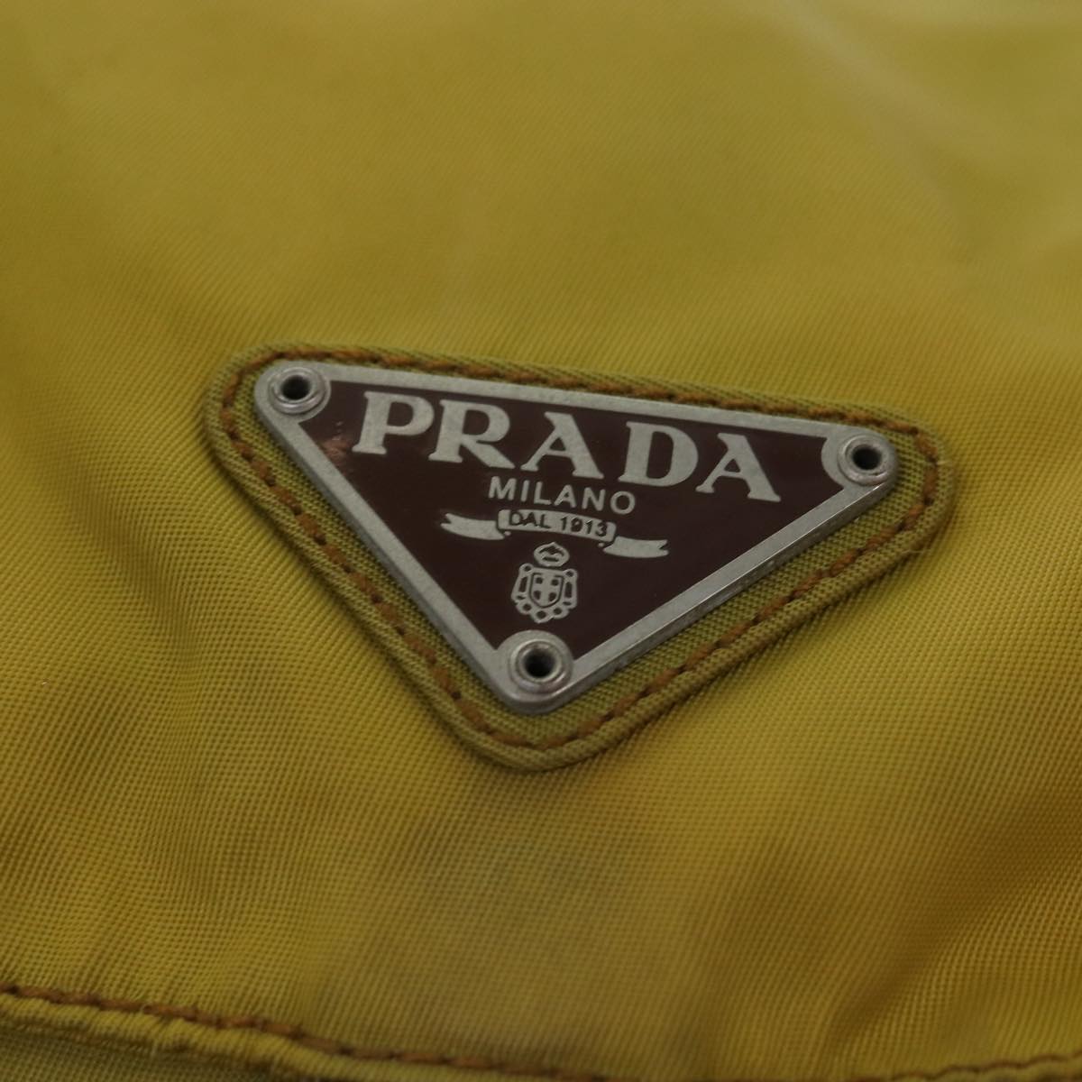 PRADA Backpack Nylon Khaki Auth 75645