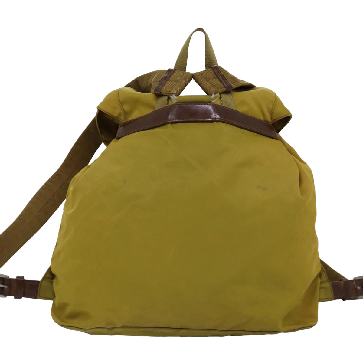 PRADA Backpack Nylon Khaki Auth 75645