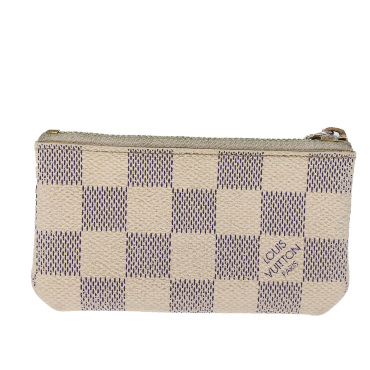 LOUIS VUITTON Damier Azur Pochette Cles Coin Purse N62659 LV Auth 75660