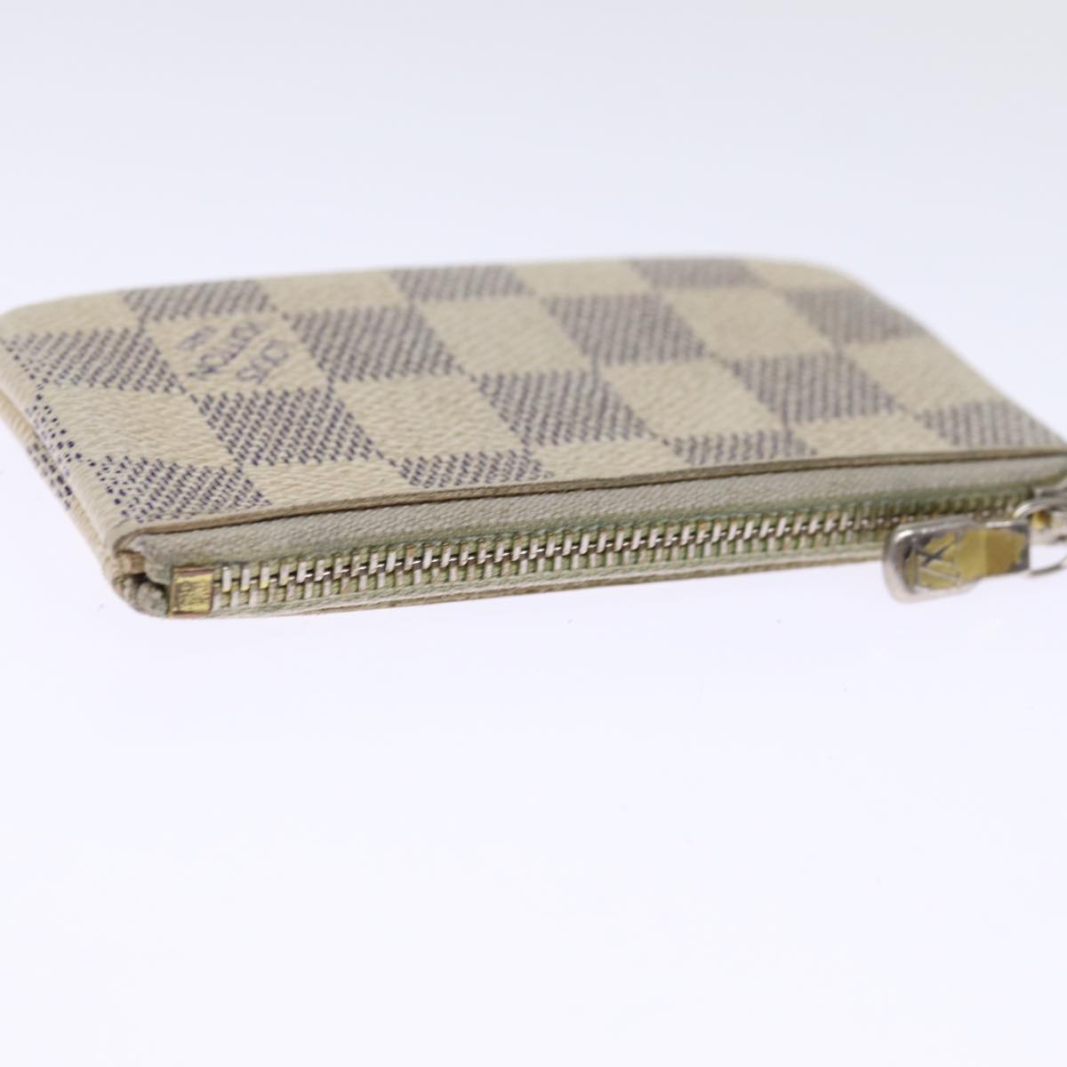 LOUIS VUITTON Damier Azur Pochette Cles Coin Purse N62659 LV Auth 75660