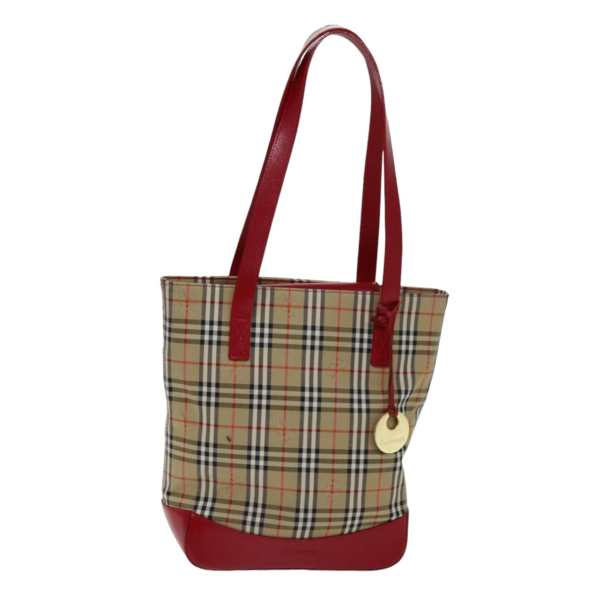 Burberrys Nova Check Tote Bag Canvas Auth 75666