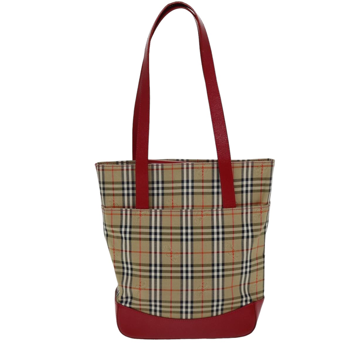 Burberrys Nova Check Tote Bag Canvas Auth 75666