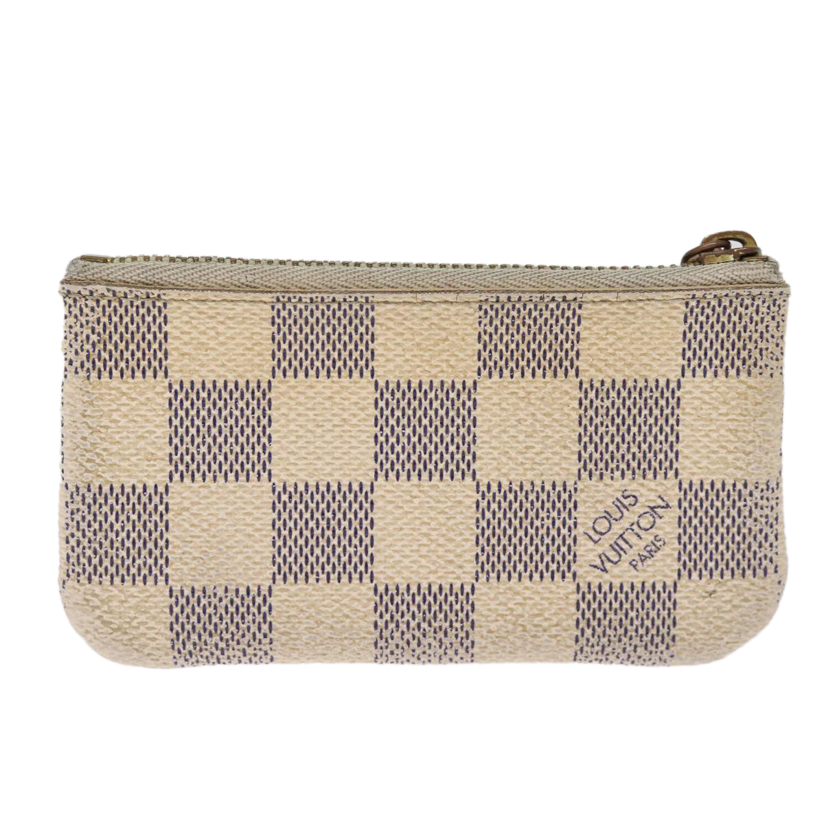 LOUIS VUITTON Damier Azur Pochette Cles Coin Purse N62659 LV Auth 75680