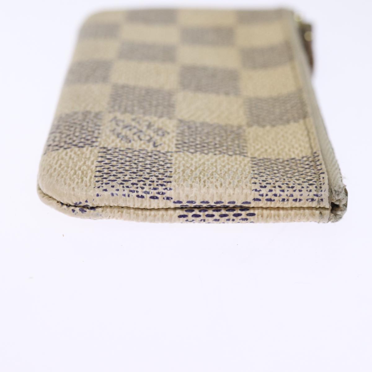 LOUIS VUITTON Damier Azur Pochette Cles Coin Purse N62659 LV Auth 75680