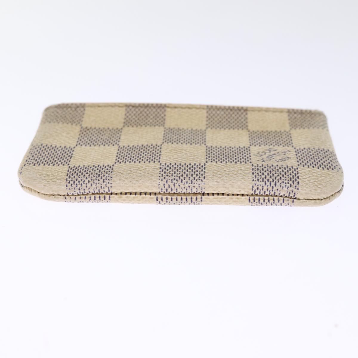 LOUIS VUITTON Damier Azur Pochette Cles Coin Purse N62659 LV Auth 75680