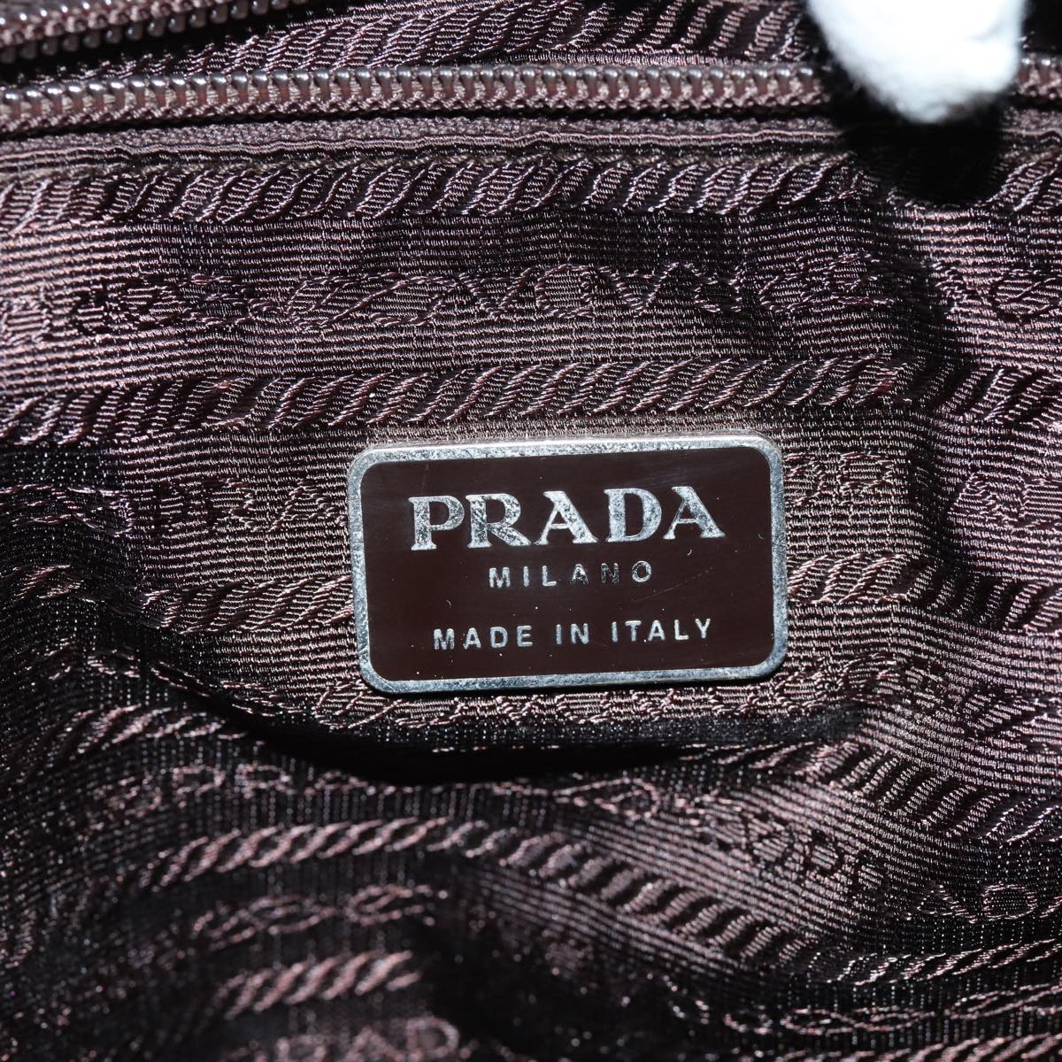 PRADA Backpack Nylon Khaki Auth 75695