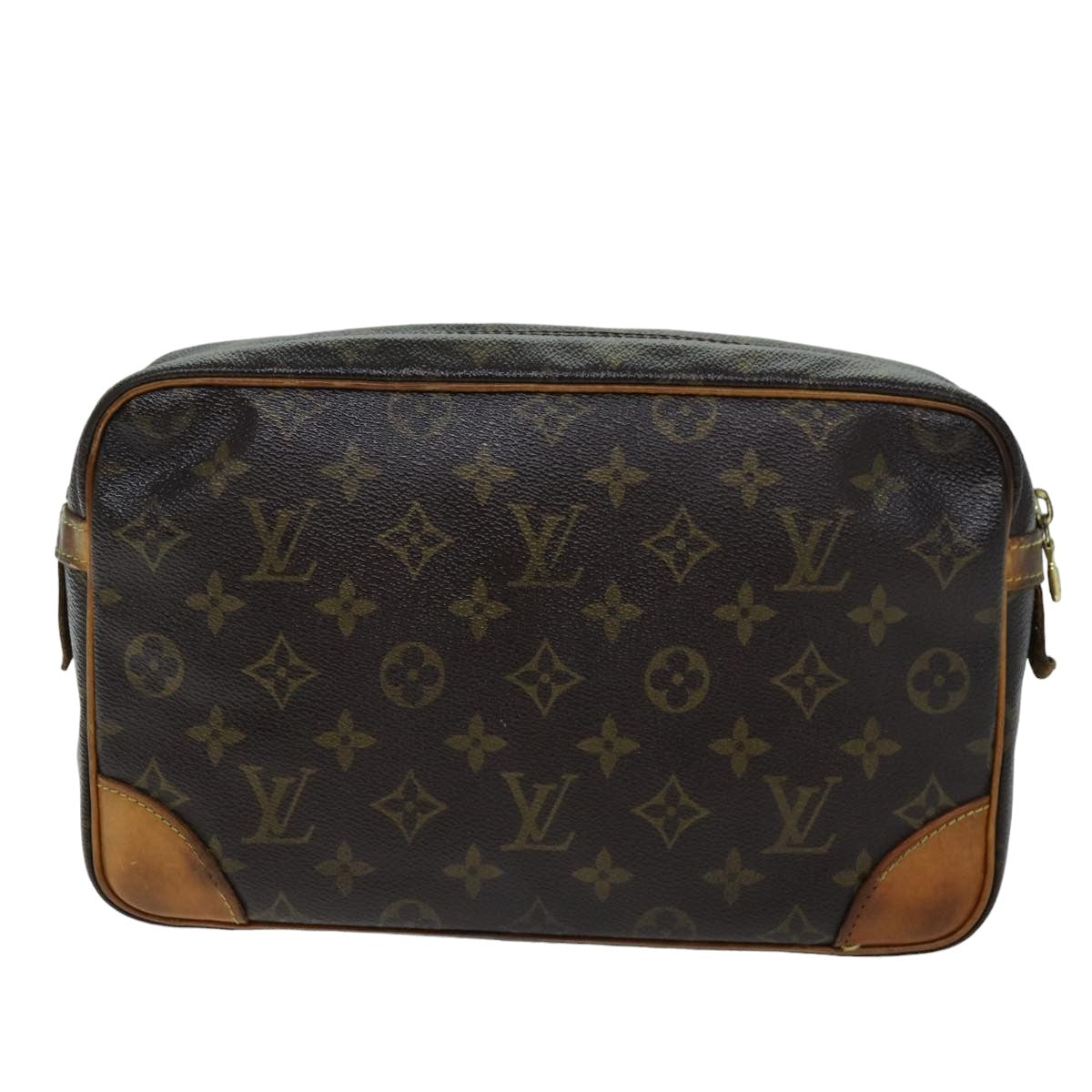 LOUIS VUITTON Monogram Compiegne 28 Clutch Bag M51845 LV Auth 75717