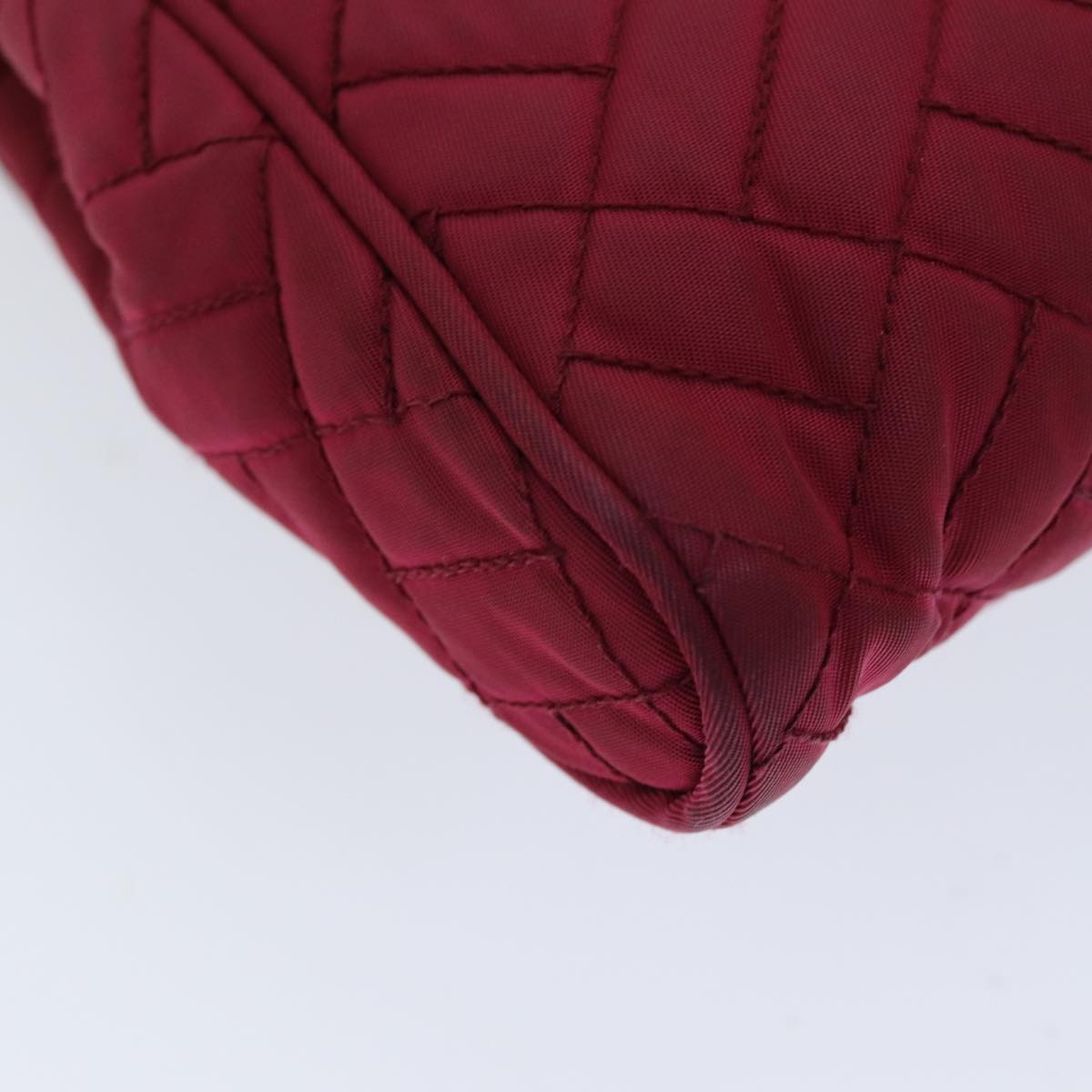 PRADA Chain Shoulder Bag Nylon Pink Auth 75800