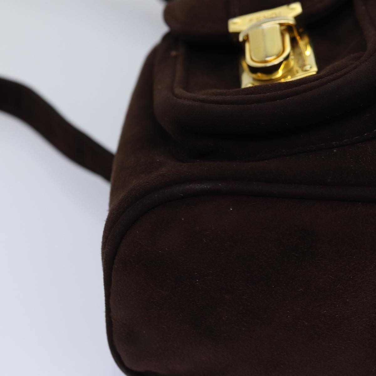 FENDI Backpack Suede Brown Auth 75806