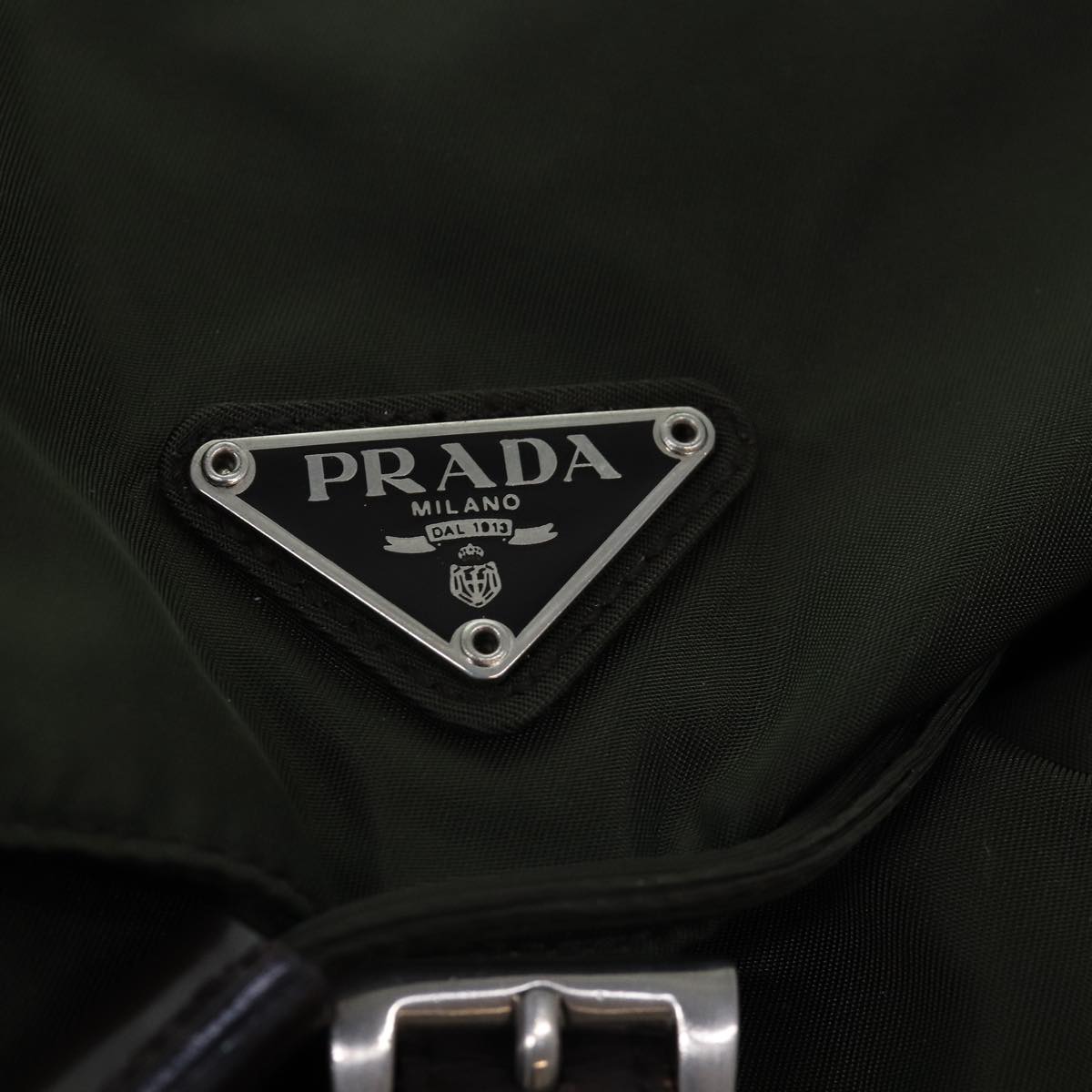 PRADA Backpack Nylon Khaki Auth 75827