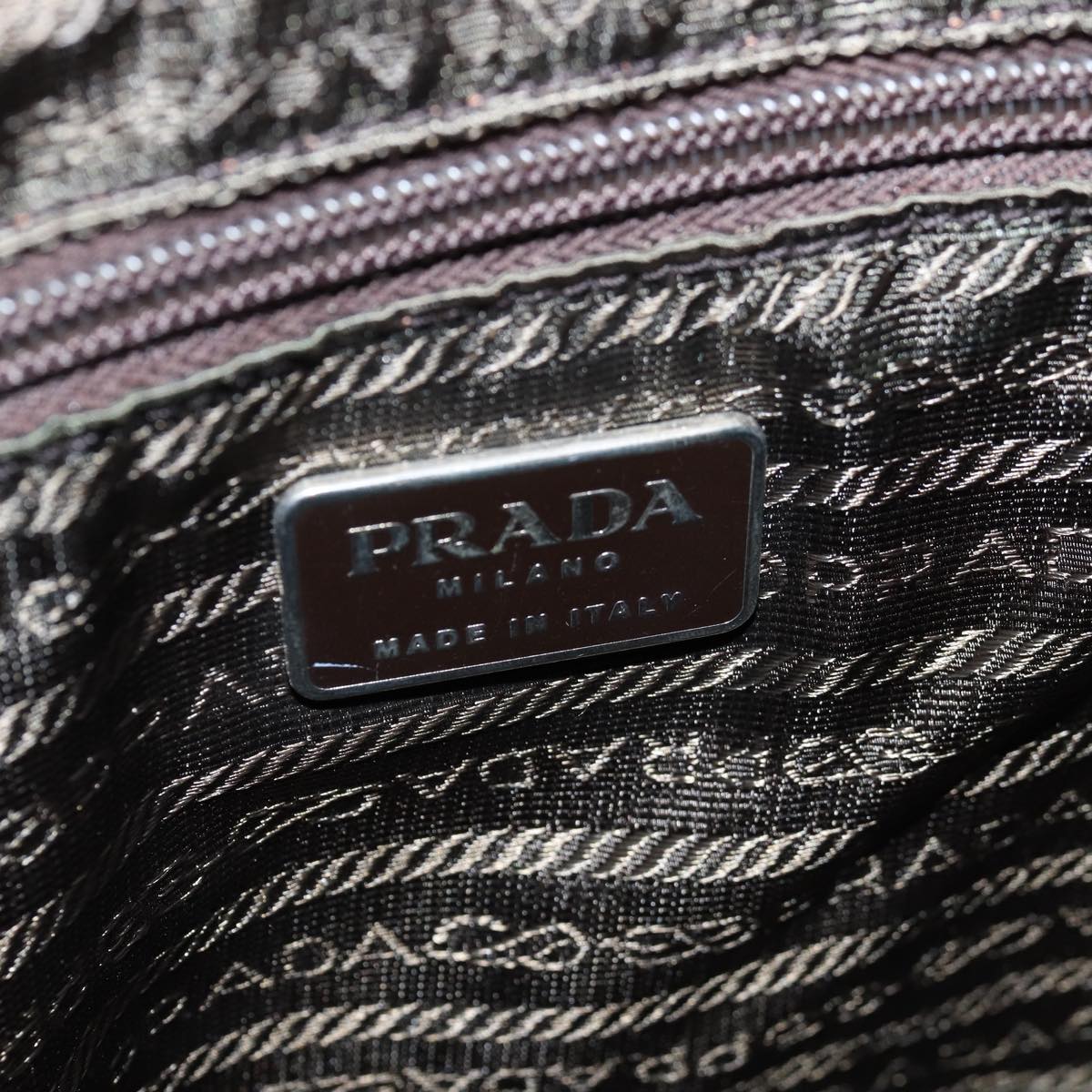 PRADA Backpack Nylon Khaki Auth 75827