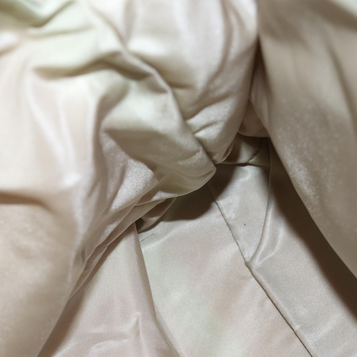 PRADA Tote Bag Nylon Beige Auth 76005