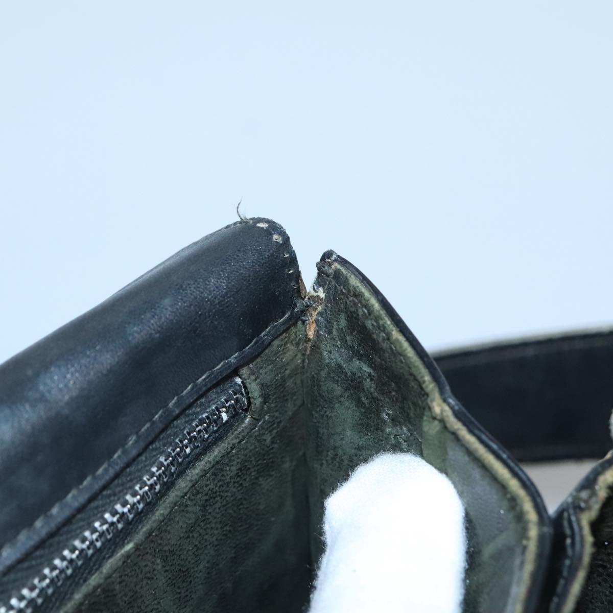 CELINE Shoulder Bag Leather Black Auth 76080