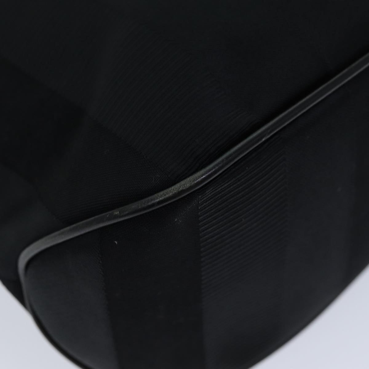 Salvatore Ferragamo Hand Bag Canvas Black Auth 76098