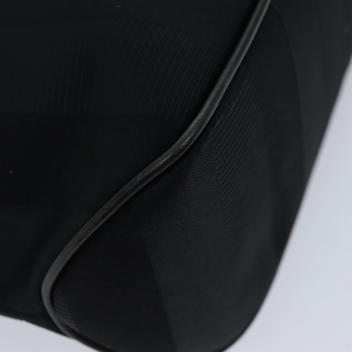 Salvatore Ferragamo Hand Bag Canvas Black Auth 76098