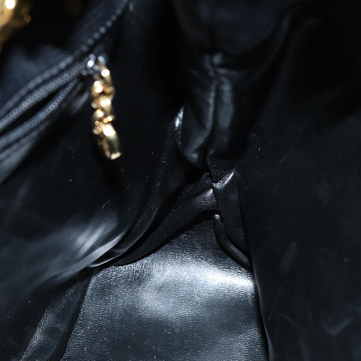 Salvatore Ferragamo Hand Bag Canvas Black Auth 76098