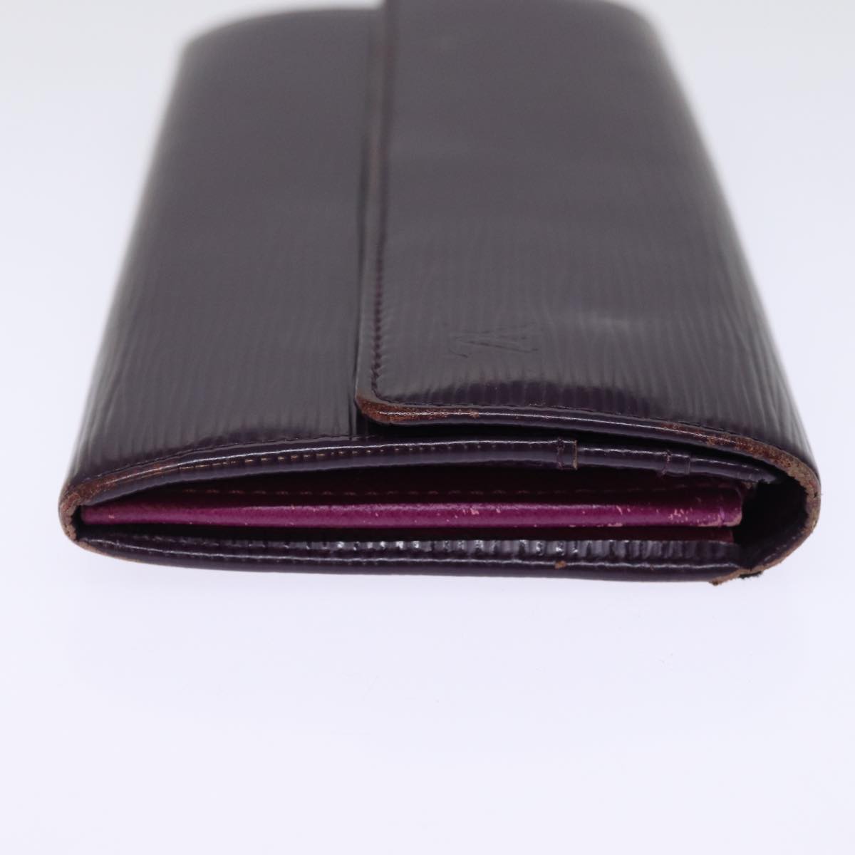 LOUIS VUITTON Epi Portefeiulle Sarah Long Wallet Purple Cassis M6374K Auth 76313