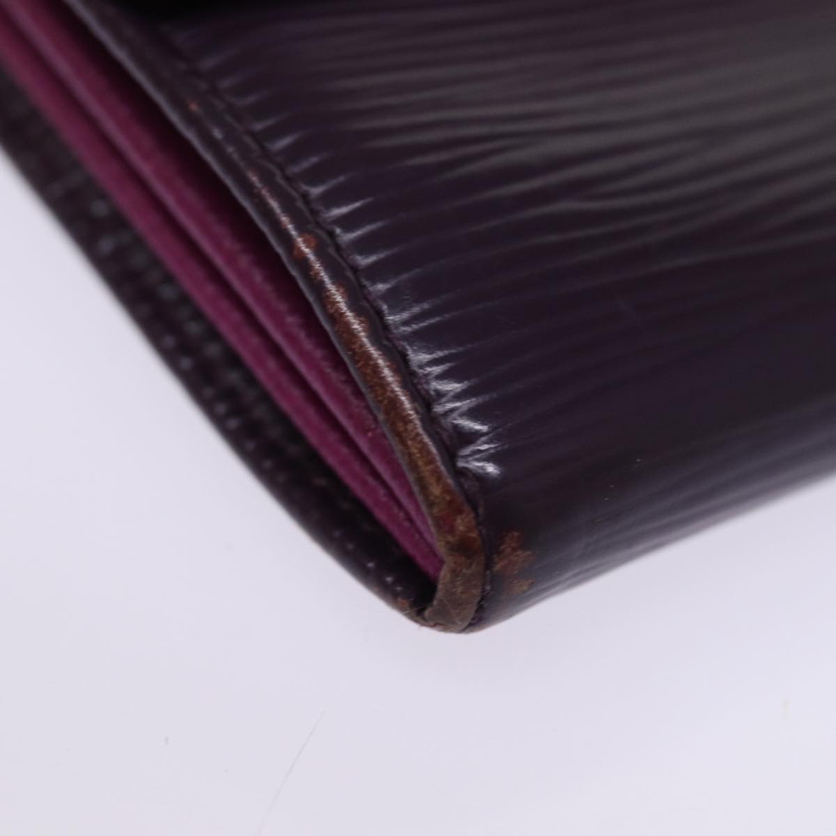 LOUIS VUITTON Epi Portefeiulle Sarah Long Wallet Purple Cassis M6374K Auth 76313