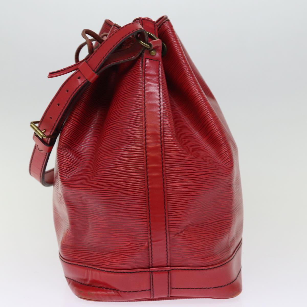 LOUIS VUITTON Epi Noe Shoulder Bag Red M44007 LV Auth 76345