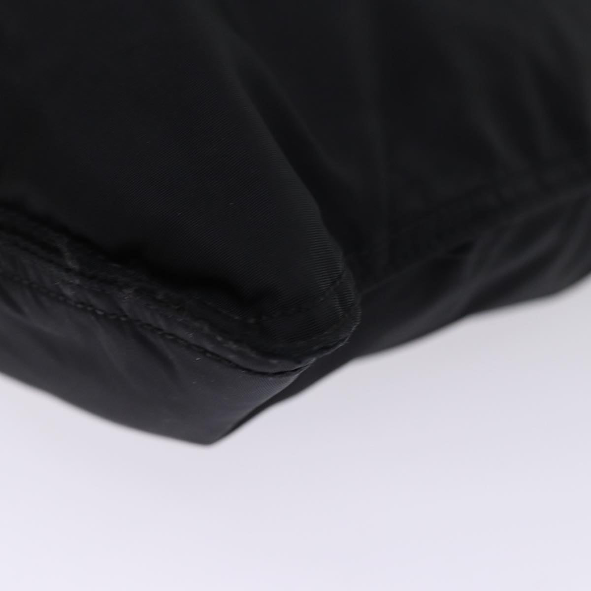 PRADA Tote Bag Nylon Black Auth 76367
